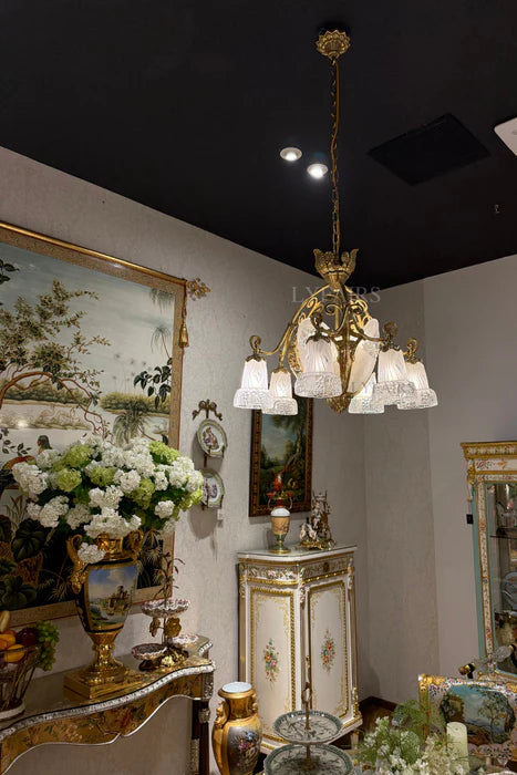 LYFAIRS x FH&Home Baroque Handcrafted Glass Chandelier for Palace