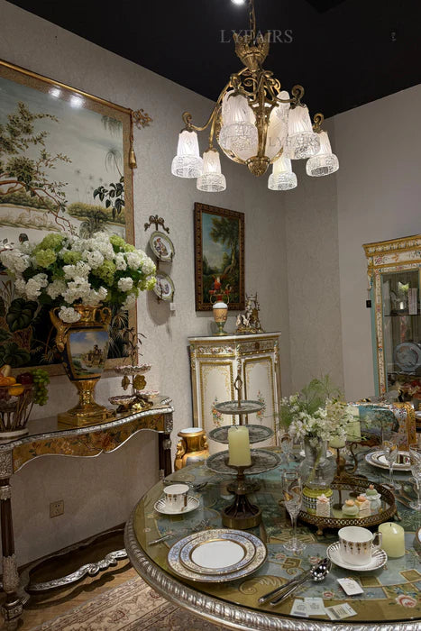 LYFAIRS x FH&Home Baroque Handcrafted Glass Chandelier for Palace