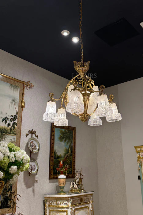LYFAIRS x FH&Home Baroque Handcrafted Glass Chandelier for Palace