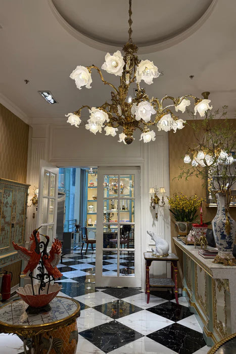 LYFAIRS x FH&Home Baroque Lily Grandeur Chandelier for Palace