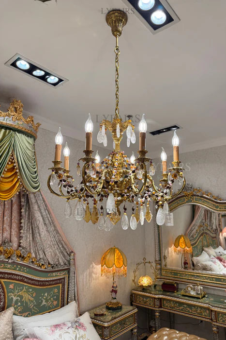 LYFAIRS x FH&Home Baroque Brass Candle Light Chandelier