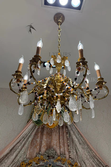 LYFAIRS x FH&Home Baroque Brass Candle Light Chandelier