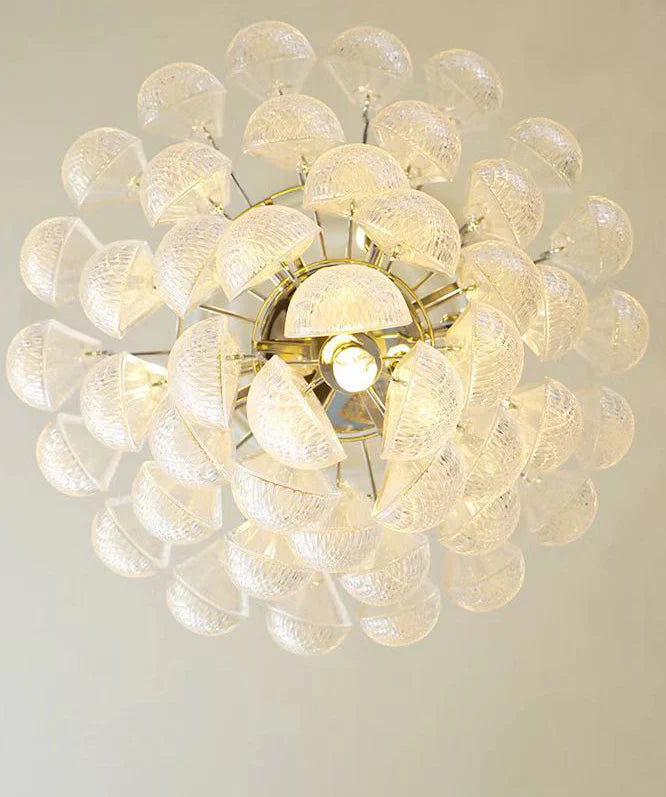 Lampadario a goccia multistrato con motivo a quadri bianchi per soggiorno/camera da letto