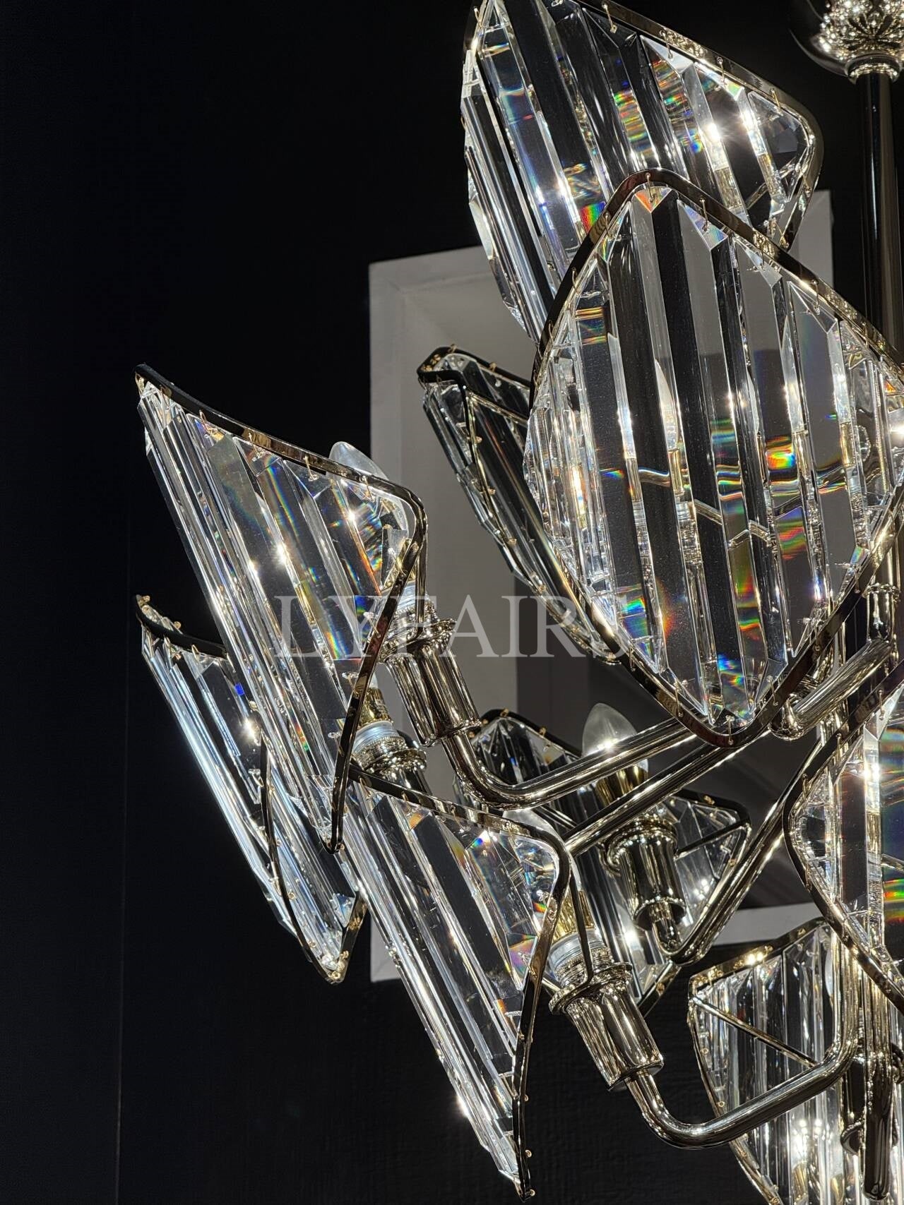 Lustre en cristal rhombique multicouche de luxe