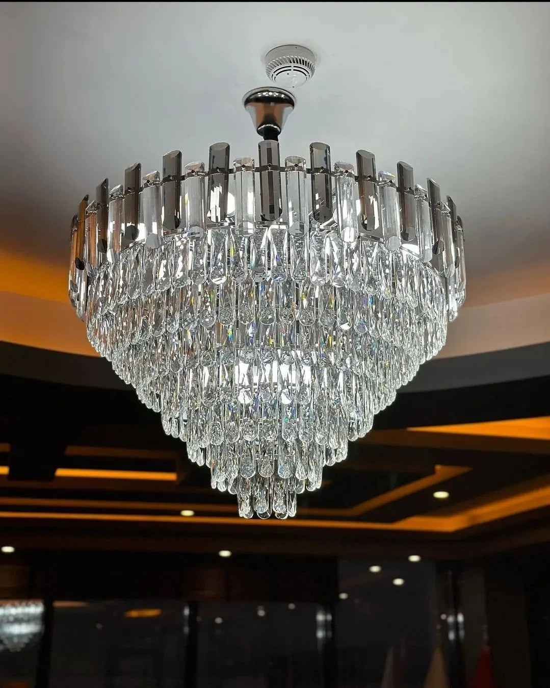 Lustre en cristal de luxe léger pour salon/chambre
