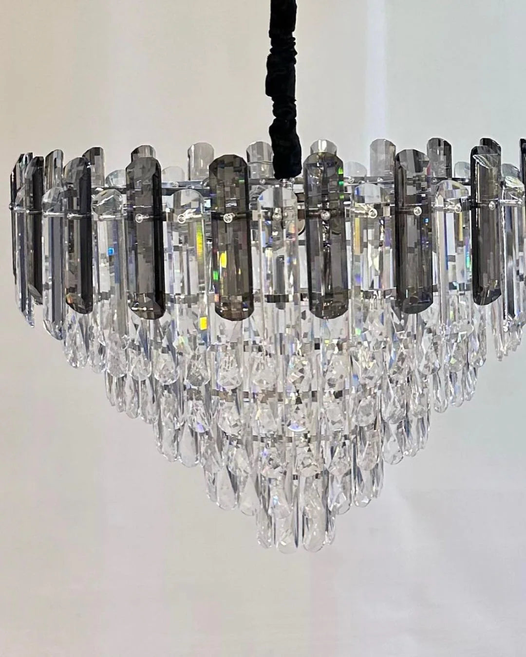 Lustre en cristal de luxe léger pour salon/chambre