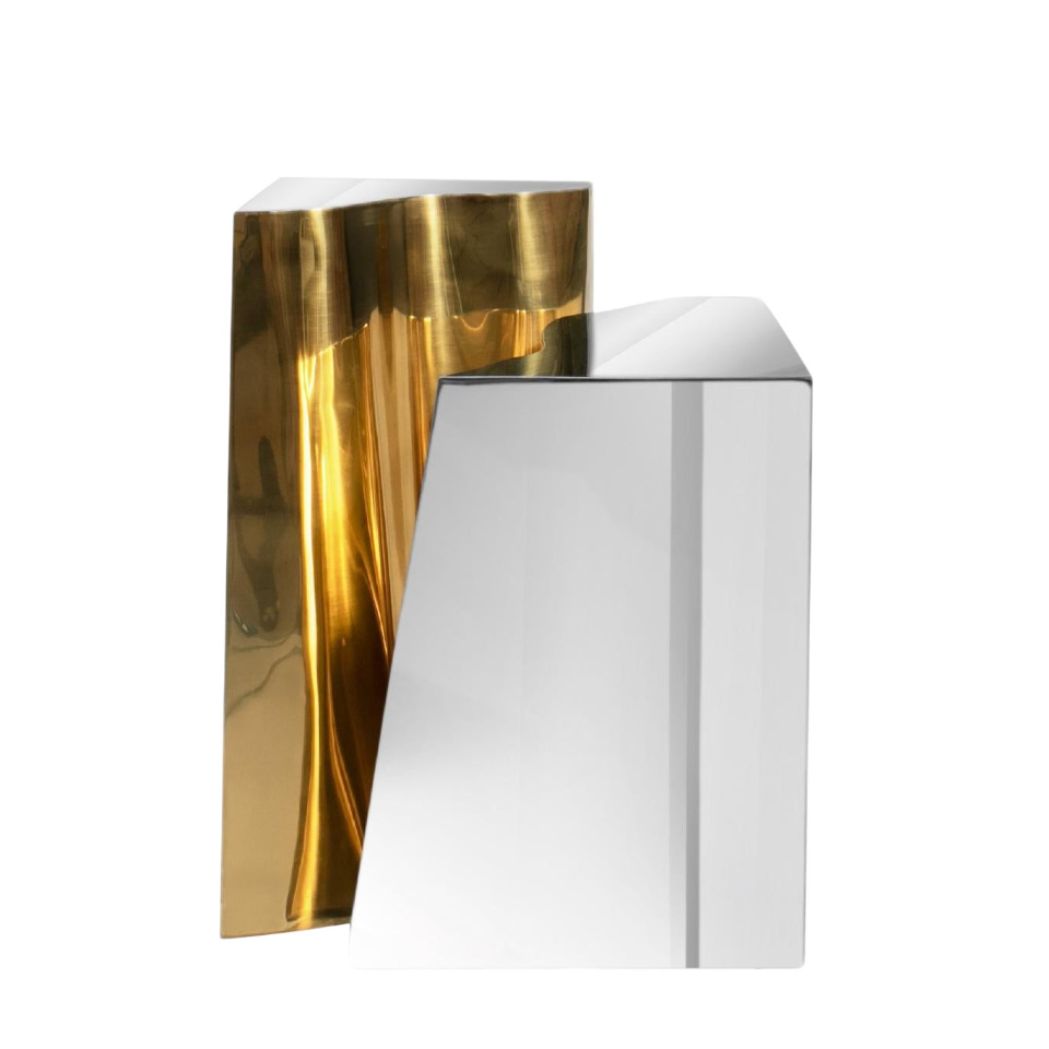 Luxury Crackle Column Side Table