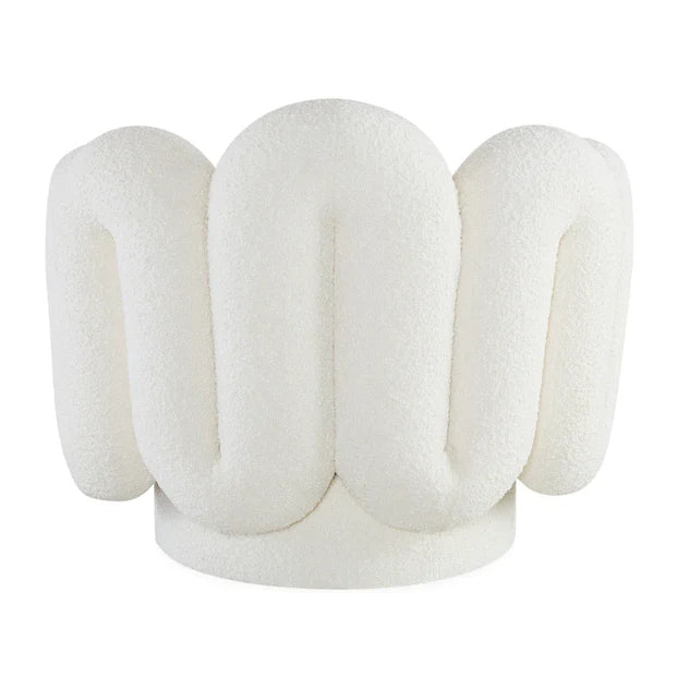 Fauteuil pivotant confortable à motif floral