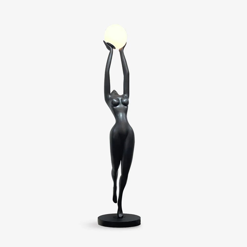 Elegant Lady Sculpture Floor Lamp