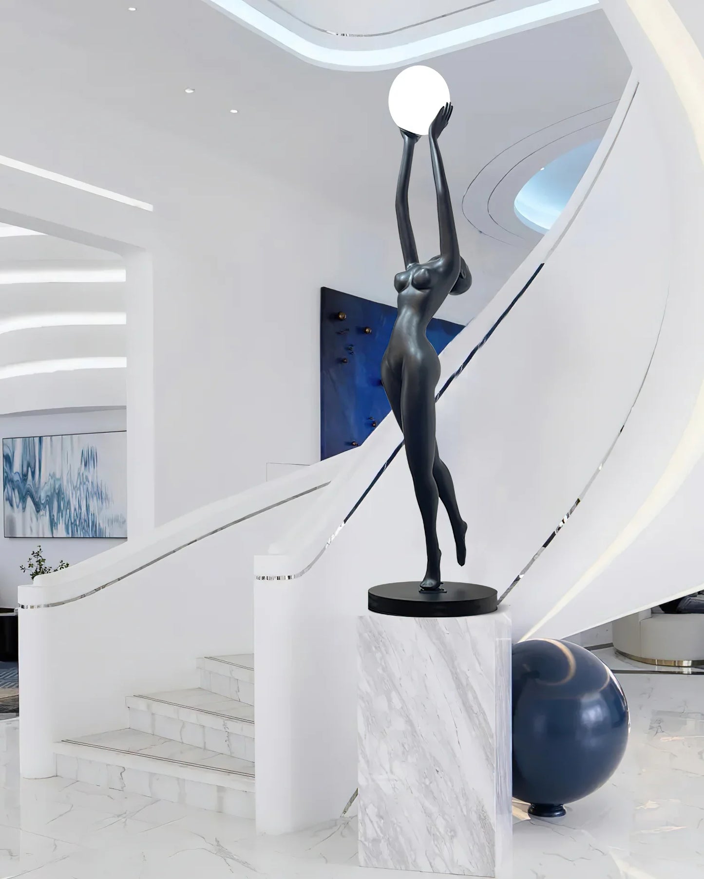 Elegant Lady Sculpture Floor Lamp