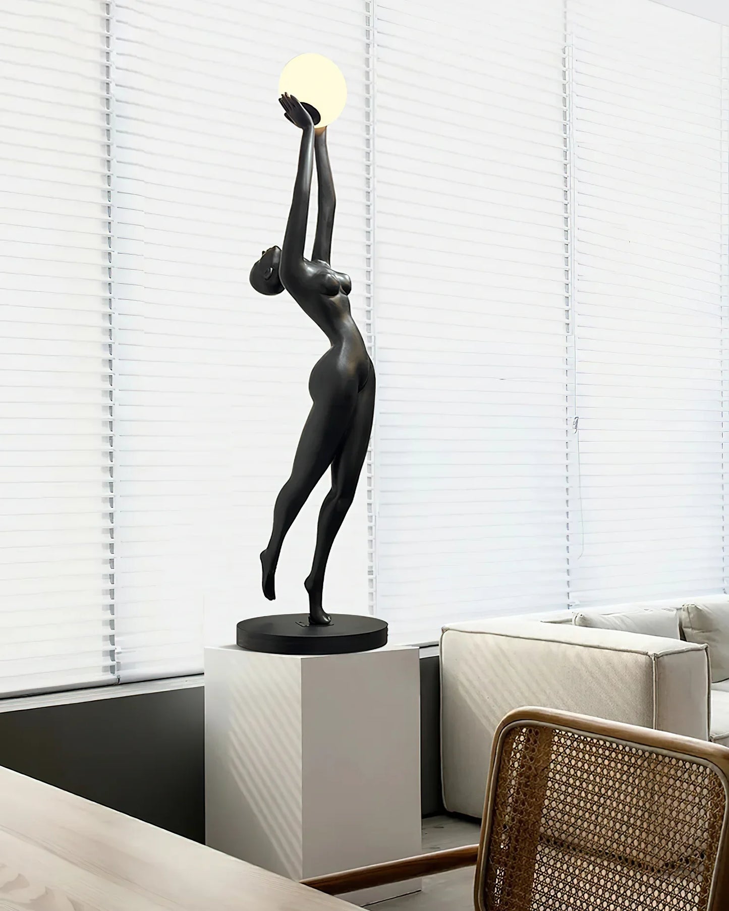 Elegant Lady Sculpture Floor Lamp