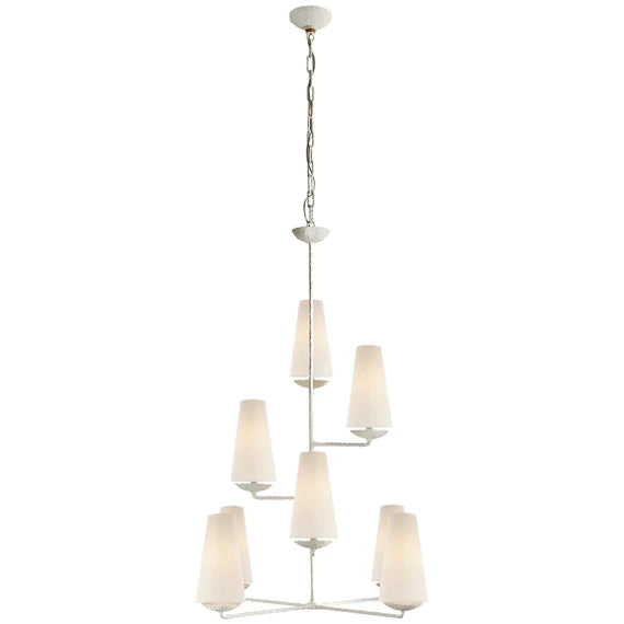 Lampadario verticale in finitura bronzo/nero/bianco