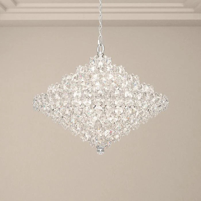 Lampadario di cristallo conico di lusso estetico per soggiorno/sala da pranzo/ingresso/corridoio/isola della cucina