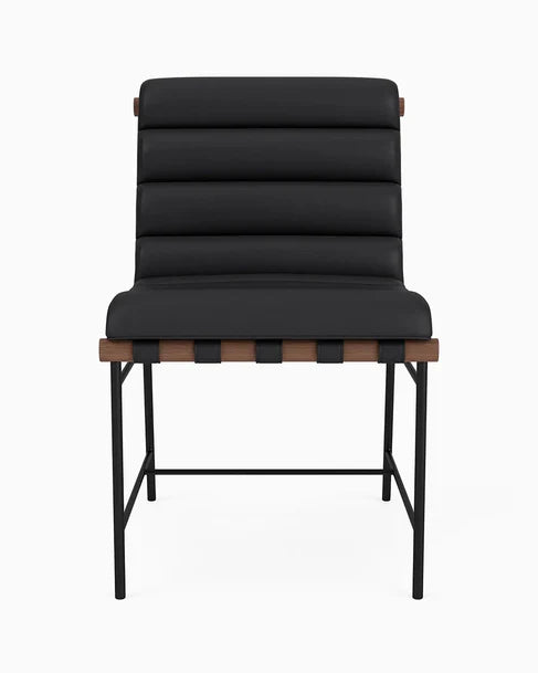 Chaises de salle à manger en cuir bouclé
