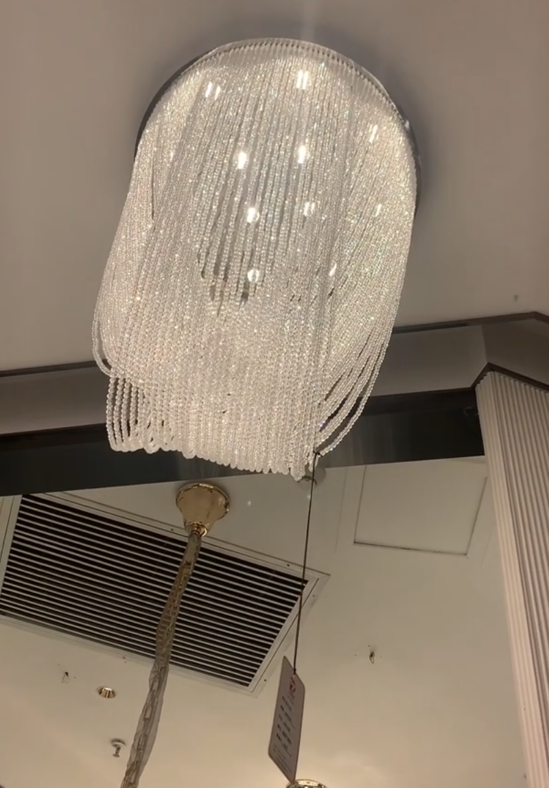 Luxury Crystal Chandelier Flush Mount Ceiling Light Fixture
