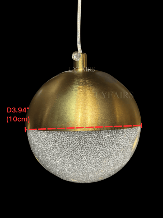 Contemporary Minimalist Floating Acrylic Ball Chandelier