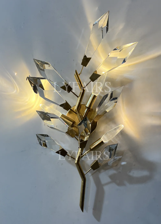 Modern Handcrafted Crystal Wall Lamp