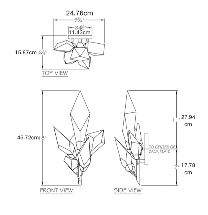 Modern Handcrafted Crystal Wall Lamp
