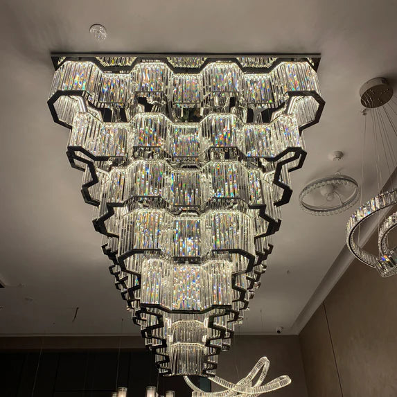Lampada da soffitto moderna/cancello con finitura cromata per corridoio/hall di hotel/sala da pranzo
