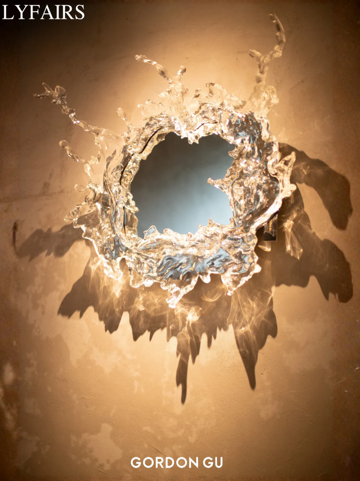 LYFAIRS x GORDON GU Art Ice Mirror Wall Lamp Princess Magic Mirror Light for Bathroom/Dressing Room/Bedroom