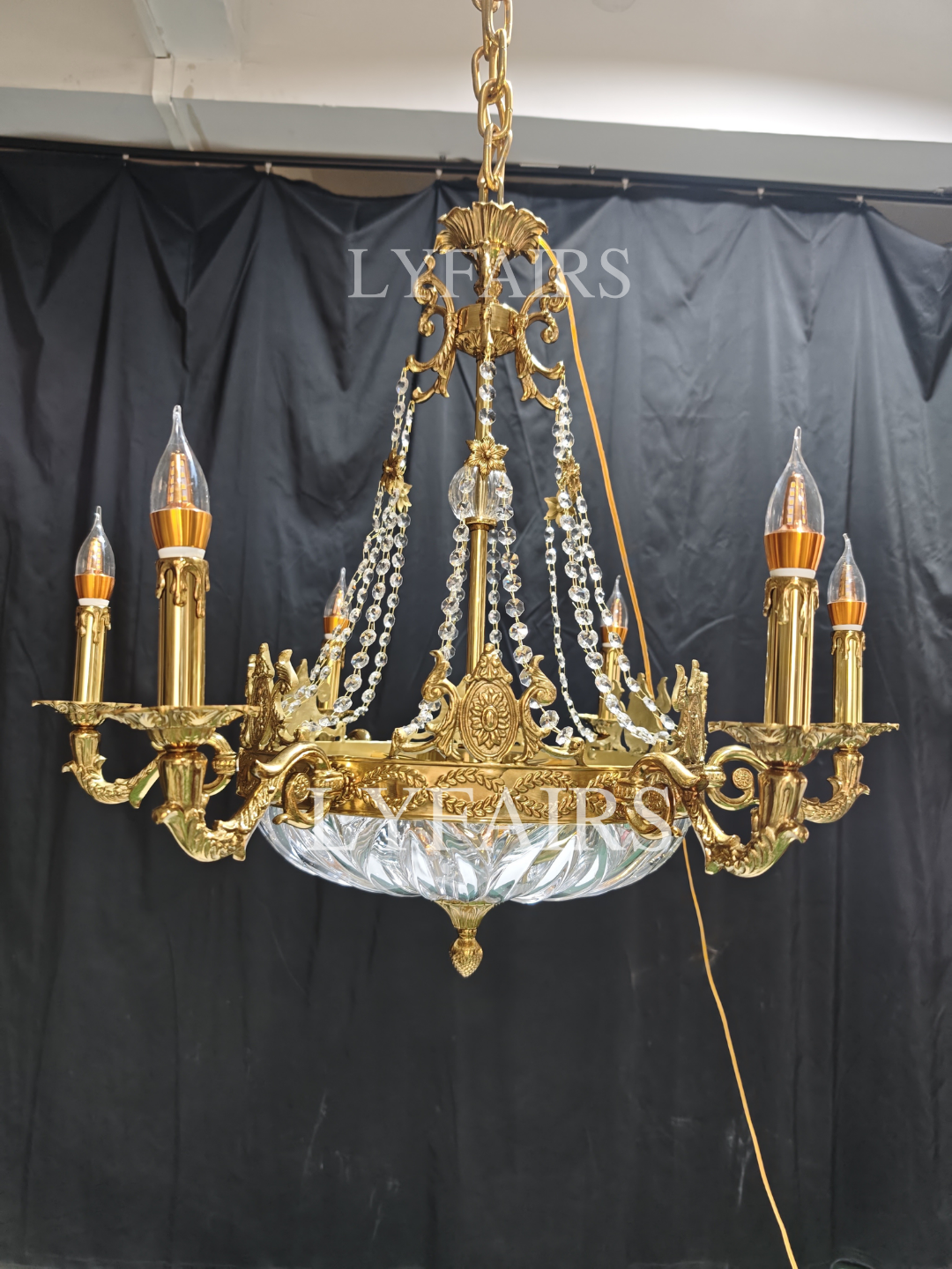 European Style Luxury Crystal Pendant Candle Chandelier for Living Room/Foyer/Entries/Hallway