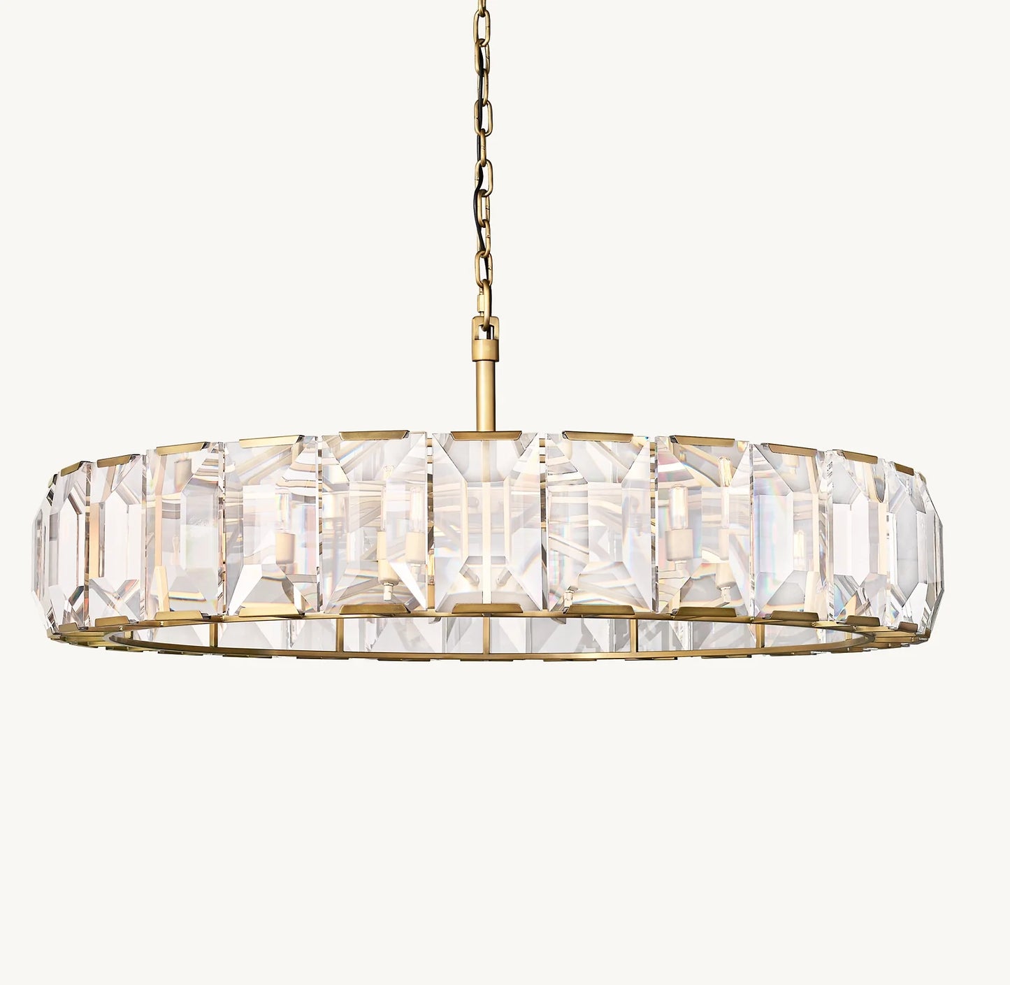 Lustre rond moderne en cristal pour salon/chambre