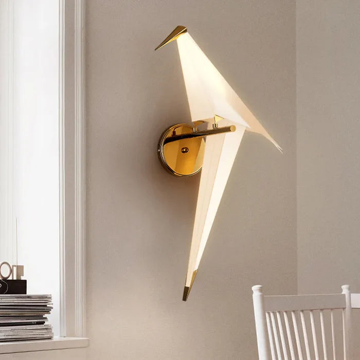 Lampada da parete a LED moderna a forma di uccello
