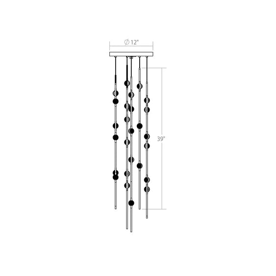 Lampadario Art Design Creative Constellation per atrio/scala/spazio con soffitto alto