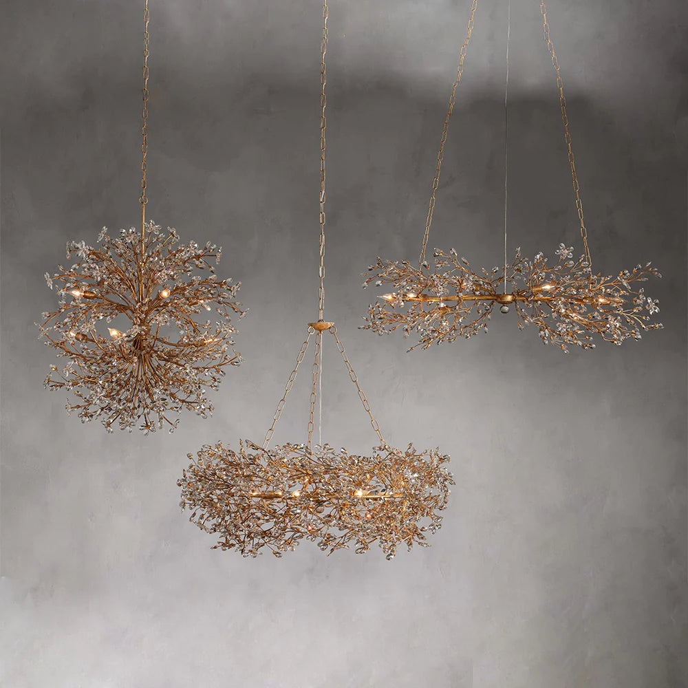 Lustre floral en cristal Art Design pour salon/chambre/salle à manger/îlot de cuisine