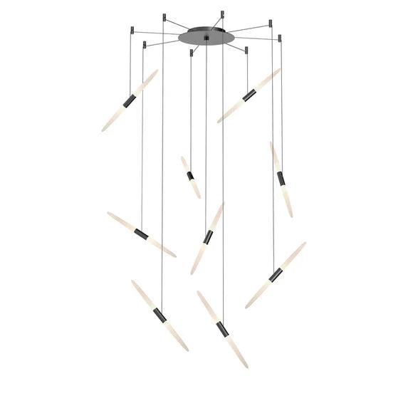 Lustre flottant moderne en acrylique pour plafond haut
