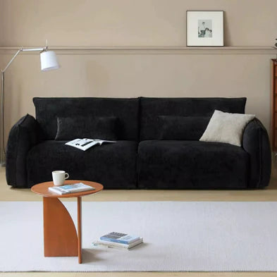 Scandinavian Medieval Style Simple 3/4 Seater Chenille Straight Sofa
