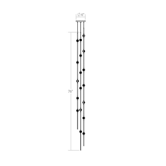 Lampadario Art Design Creative Constellation per atrio/scala/spazio con soffitto alto
