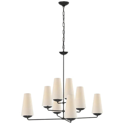 Vertical Chandelier/Wall Light in Bronze/Black/White Finish Color