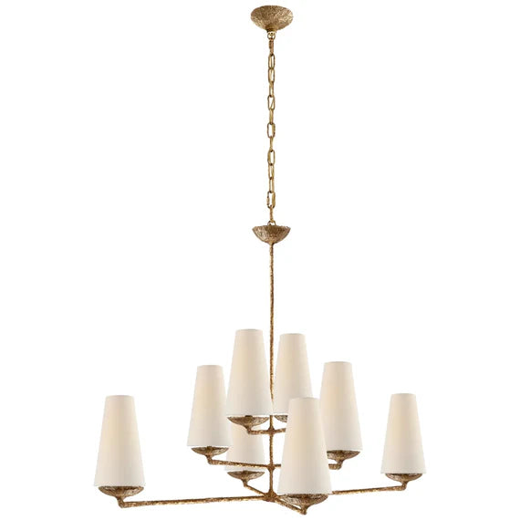 Lampadario verticale in finitura bronzo/nero/bianco