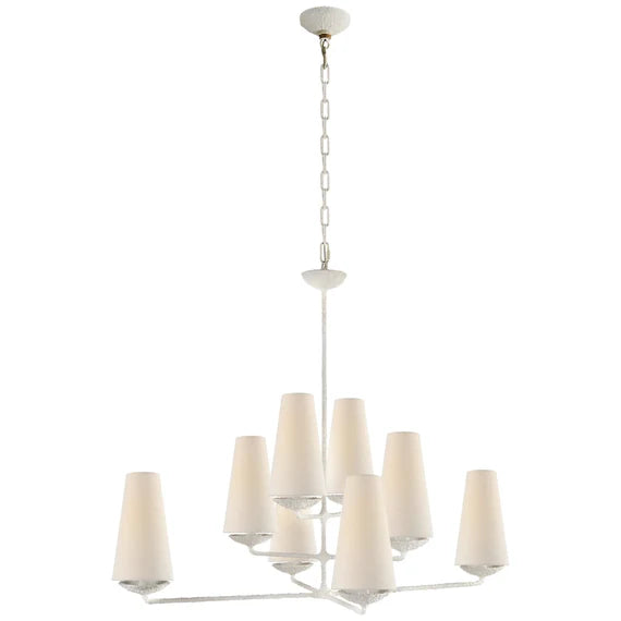 Lampadario verticale in finitura bronzo/nero/bianco