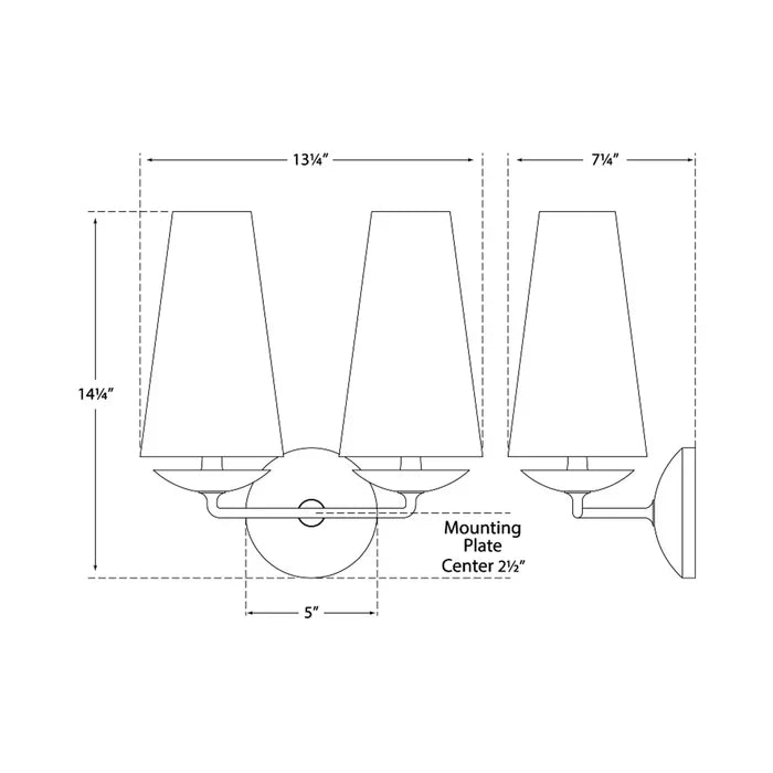 Applique vintage con paralume bianco