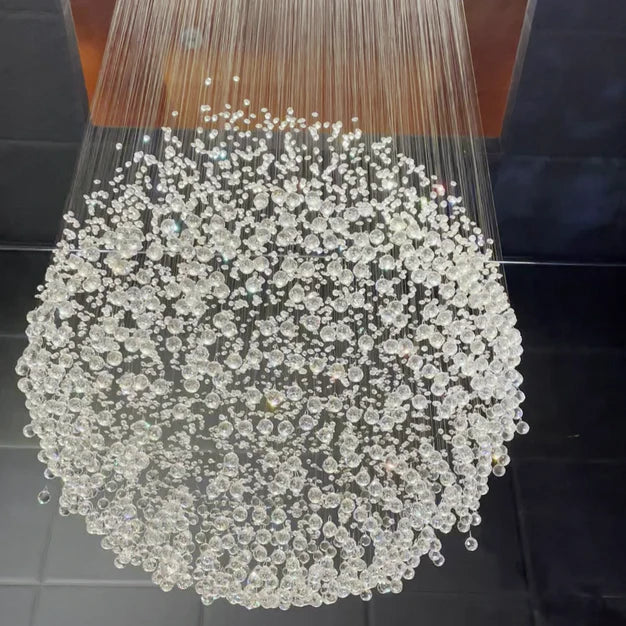 Lampadario moderno a forma di goccia di cristallo per soggiorno/scala/ingresso