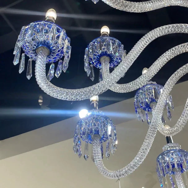 Modern Fancy Blue Crystal Chandelier for Livng Room/Bedroom