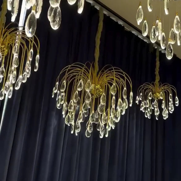 Lustre en cristal moderne Fortune Tree pour plafond bas