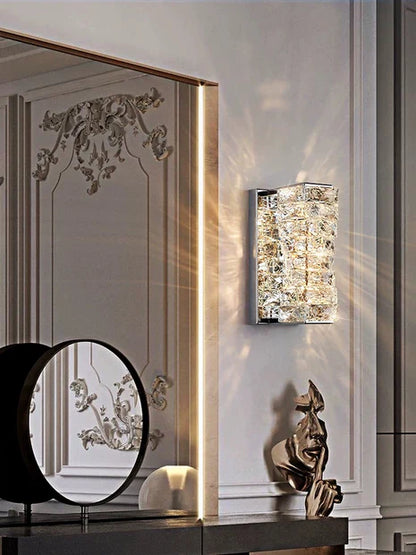 Modern Crystal Wall Light Bar Diamond Pendant Night Wall Lamp For Bedroom Decoration