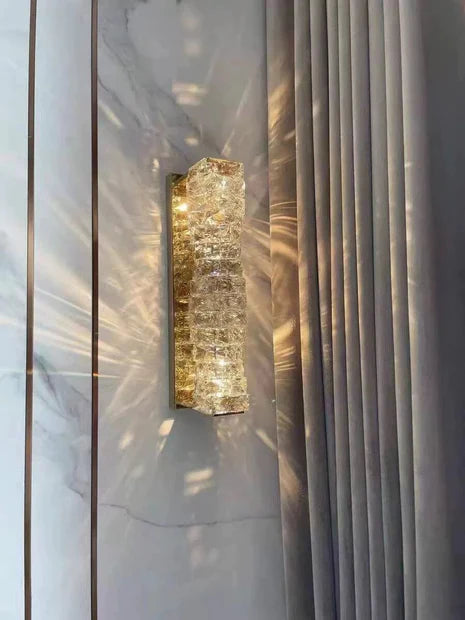 Modern Crystal Wall Light Bar Diamond Pendant Night Wall Lamp For Bedroom Decoration