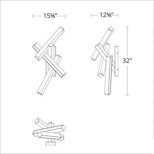 Applique murale LED géométrique moderne en aluminium
