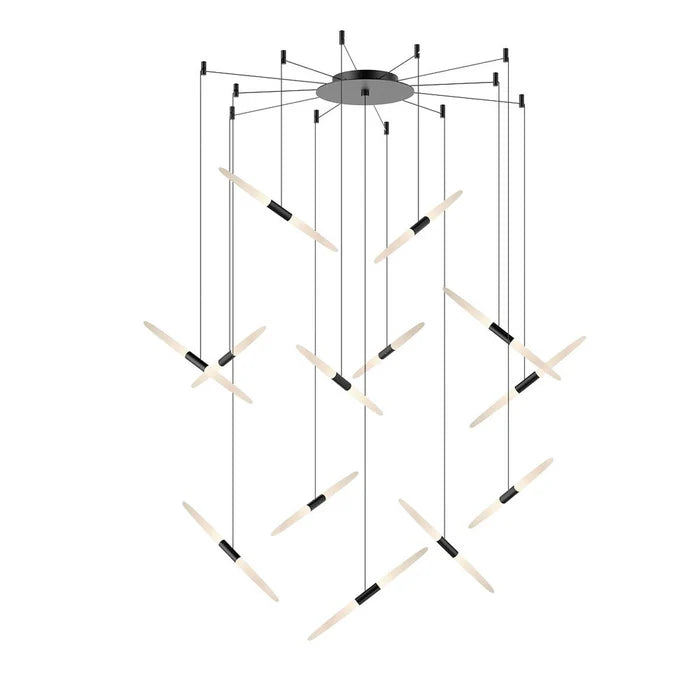 Lustre flottant moderne en acrylique pour plafond haut