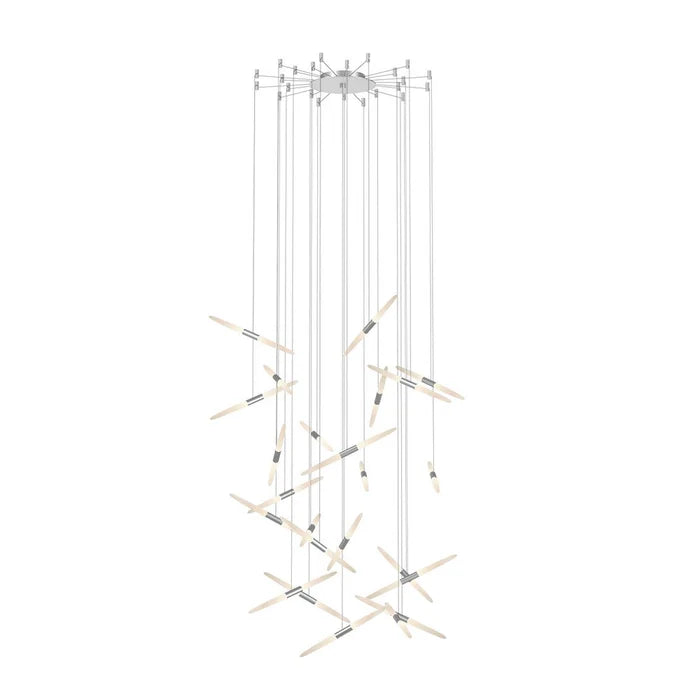 Lustre flottant moderne en acrylique pour plafond haut