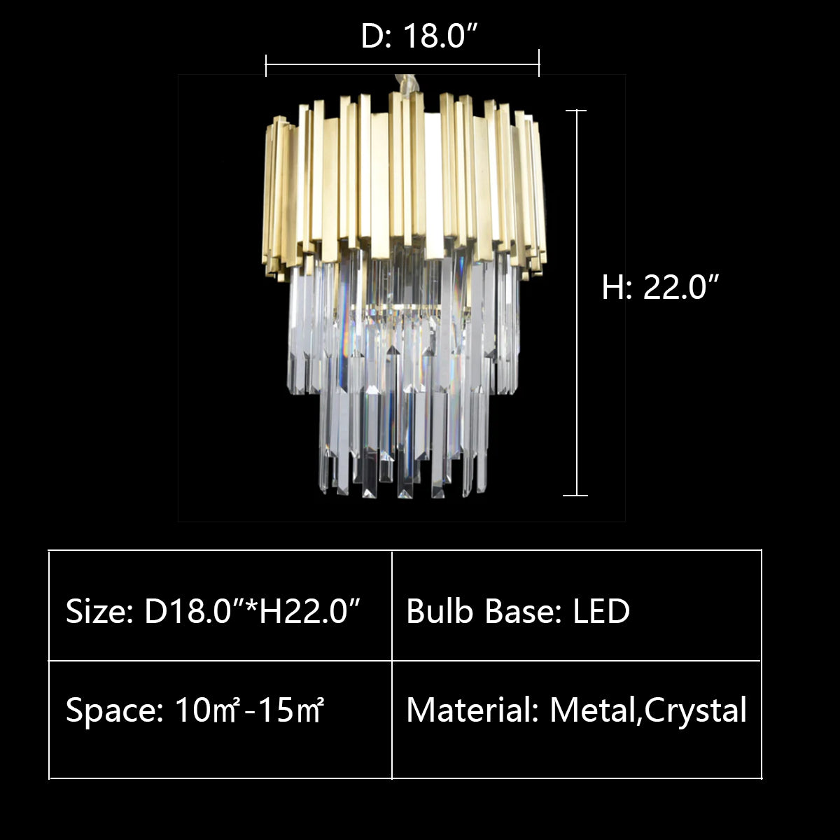 D18.0"*H22.0" Colonnade Tiered Round Crystal Chandelier,chandelier,chandeliers,round,cystal,metal.gold,brass,copper,tiers,layered,tiered,pendant,ceiling,light luxury,kitchen island,dining table,dining room,living room,bedroom,bar