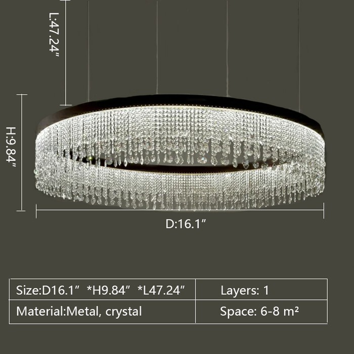 1 layer crystal chandelier modern classic elegant for living room dining room cafe