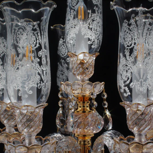 Modern Light Luxury Raindrop Pendant Crystal Shade Candle Table Lamp for Bedside/Living/Dining Room