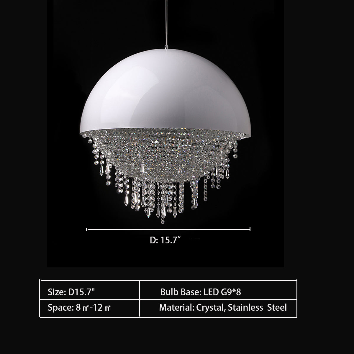 D15.7"  Ozero by Manooi ( brass ) replica chandelier ,chandelier,chandeliers,crystal pendant,crystal,sphere,stainless steel,round table,round,dining table,bar,luxury