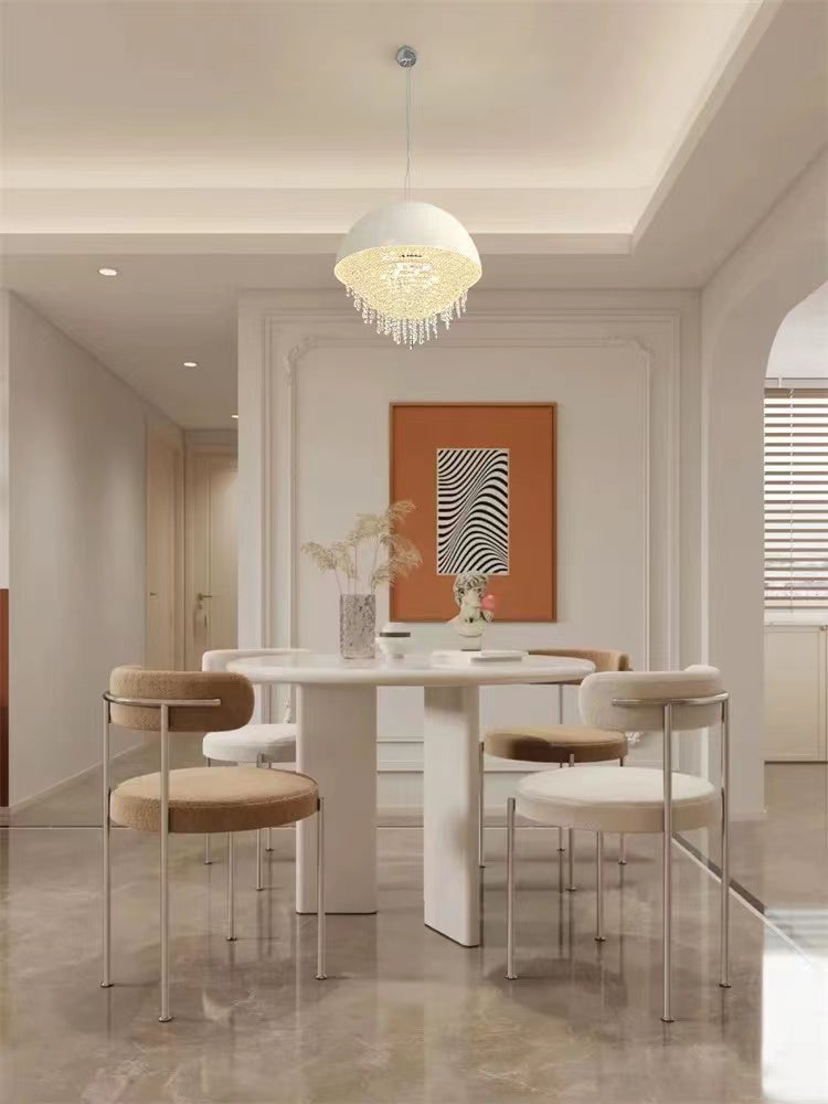 Designer Model Modern Art Half Dome Crystal Pendant Chandelier for Dining/Living Room