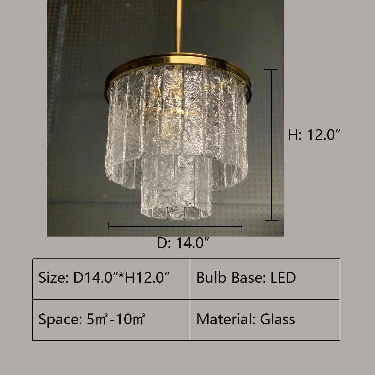 2 Tier: D14.0"*H12.0" SELINE TEXTURED GLASS KITCHEN ISLAND PENDANT LIGHT ,pendant,glass,tiers,layers,multi-tier,cylinder,ceiling,frosted glass,bathroom,kitchen bar,kitchen island,kitchen,dining room,dining table,dining bar ,long table